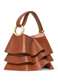 Halo Ruffle Mini Crossbody Bucket Bag