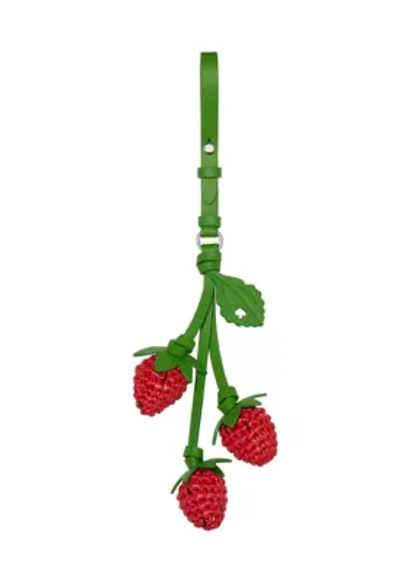 Charmed Strawberry Crochet Bag Charm