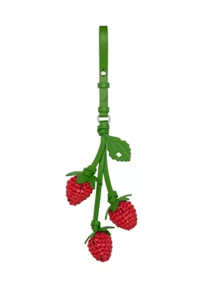 Charmed Strawberry Crochet Bag Charm
