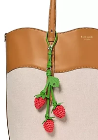 Charmed Strawberry Crochet Bag Charm