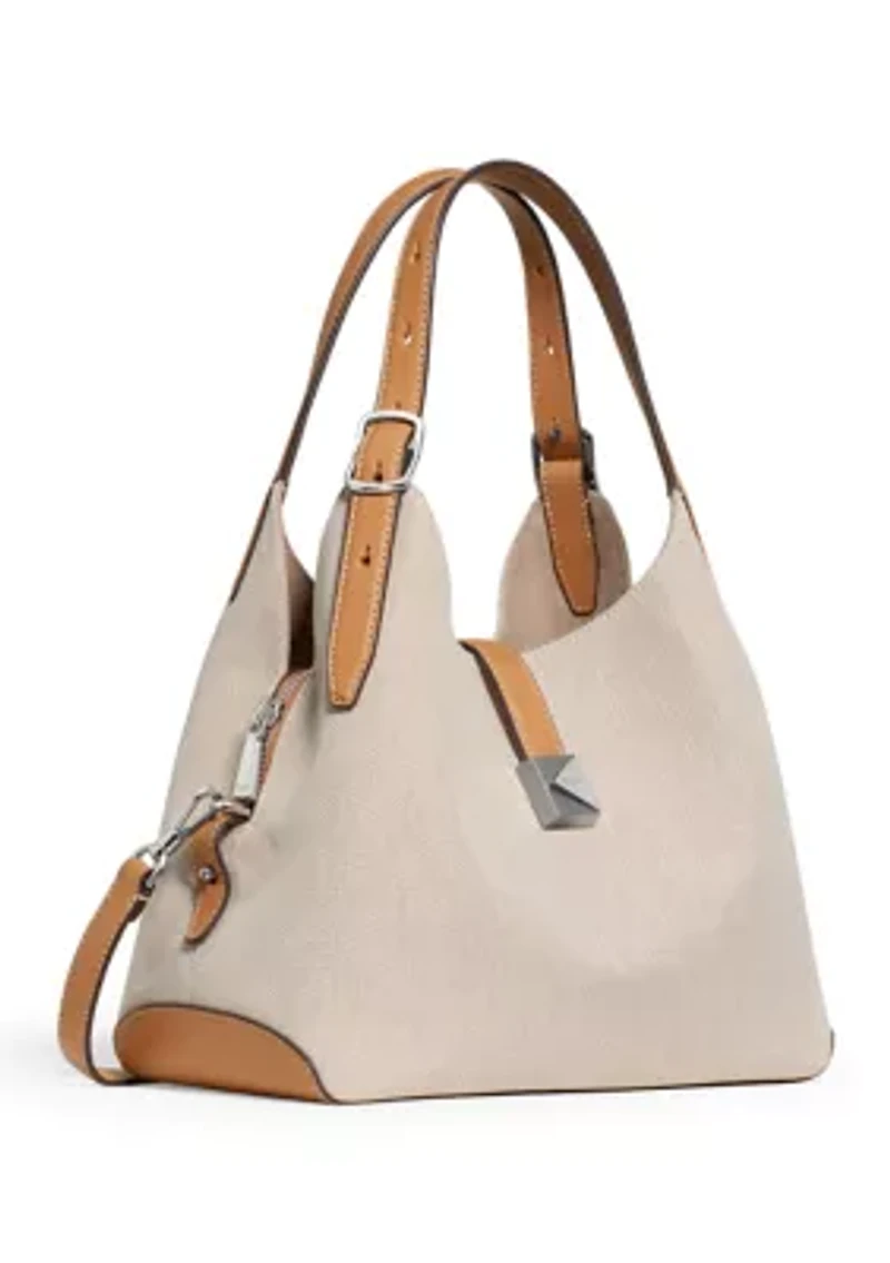 Deco Canvas Crossbody Tote Bag