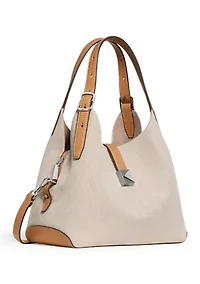 Deco Canvas Crossbody Tote Bag