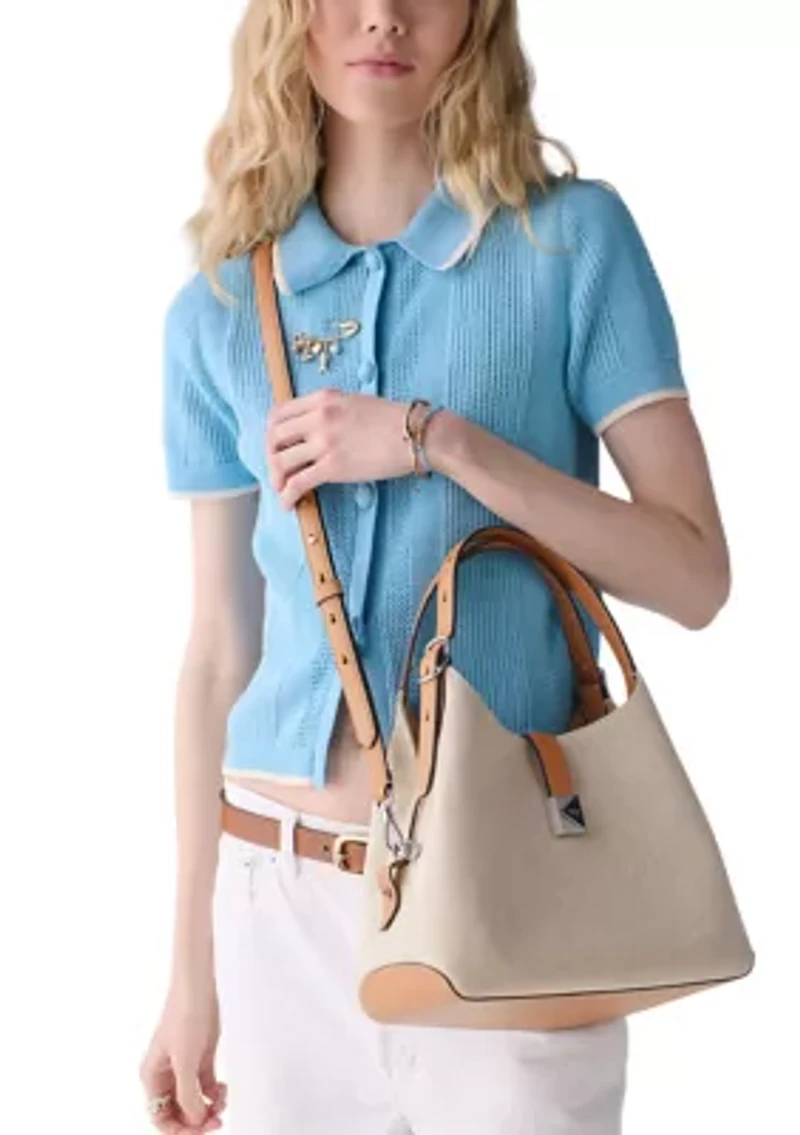 Deco Canvas Crossbody Tote Bag