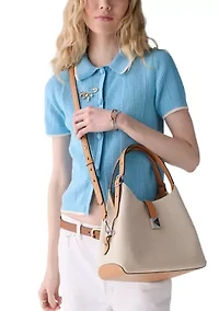 Deco Canvas Crossbody Tote Bag