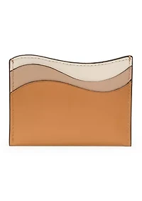 Devin Wavy Leather Card Holder