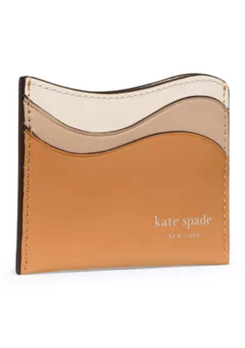 Devin Wavy Leather Card Holder