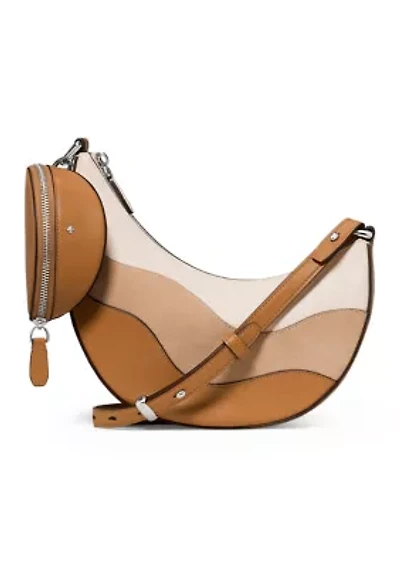 Duo Wavy Suede Crossbody bag
