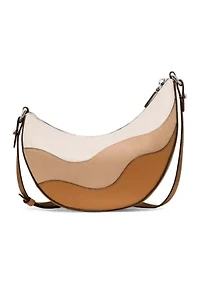 Duo Wavy Suede Crossbody bag