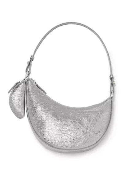 Duo Crinkle Metallic Leather Mini Shoulder Bag