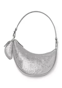Duo Crinkle Metallic Leather Mini Shoulder Bag