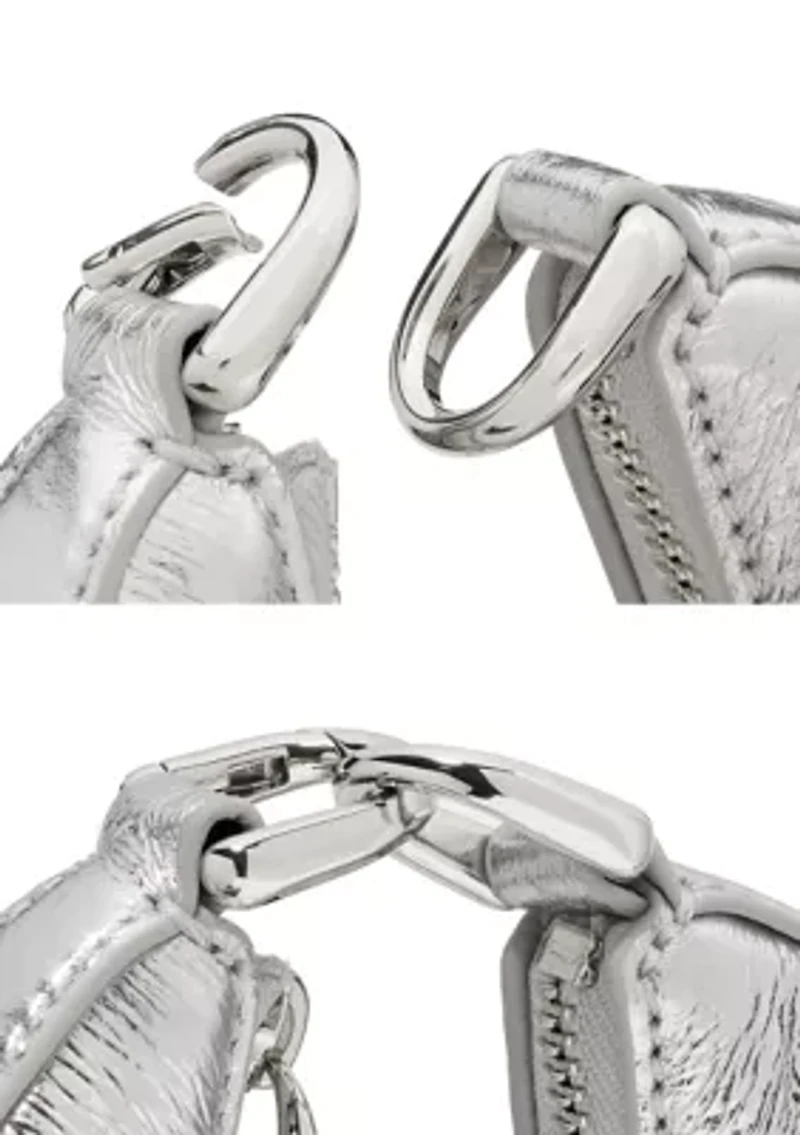 Duo Crinkle Metallic Leather Mini Shoulder Bag