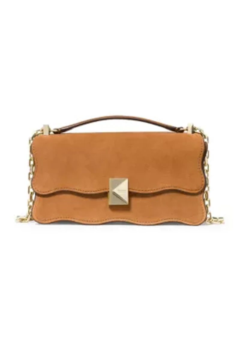 Deco Wavy Suede Mini Crossbody Bag