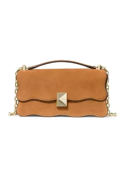 Deco Wavy Suede Mini Crossbody Bag