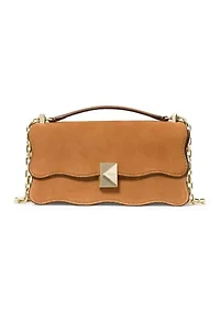 Deco Wavy Suede Mini Crossbody Bag