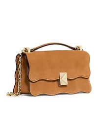 Deco Wavy Suede Mini Crossbody Bag