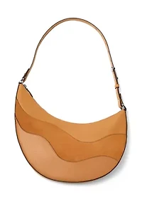 Duo Wavy Suede Large Crossbody Bag