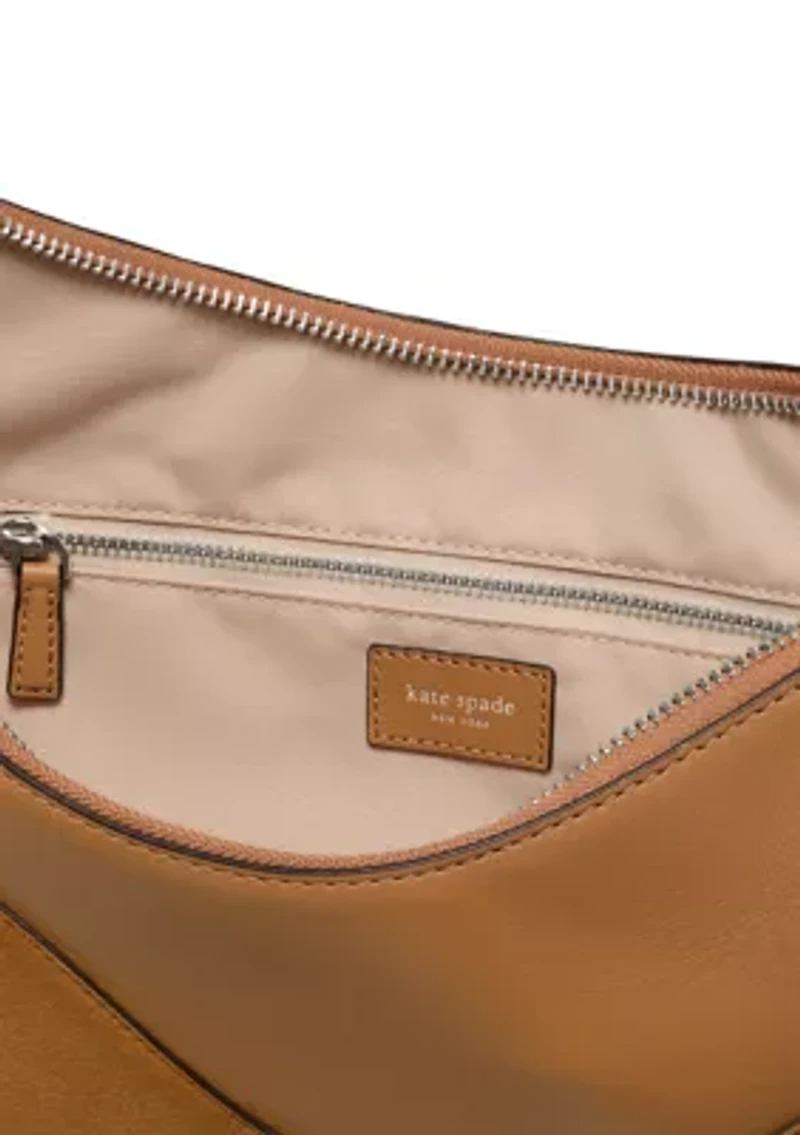 Duo Wavy Suede Large Crossbody Bag