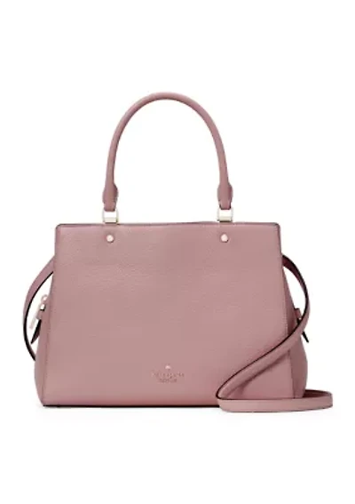 Leila Pebbled Leather Medium Triple Compartment Satchel