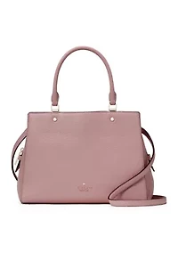 Leila Pebbled Leather Medium Triple Compartment Satchel