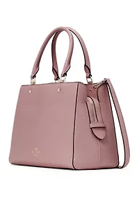 Leila Pebbled Leather Medium Triple Compartment Satchel
