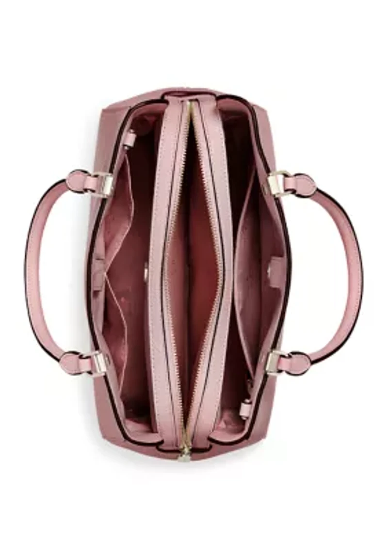 Leila Pebbled Leather Medium Triple Compartment Satchel