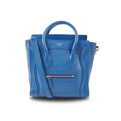 Celine Smooth Calfskin Micro Luggage White -FINAL SALE NO RETURNS