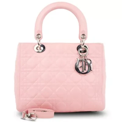 Dior Lady Dior Silver Hardware Medium Cannage -FINAL SALE NO RETURNS