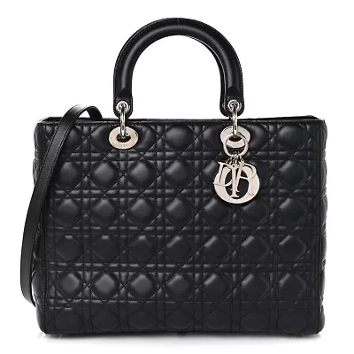 Dior Lady Dior Silver Hardware Cannage -FINAL SALE NO RETURNS