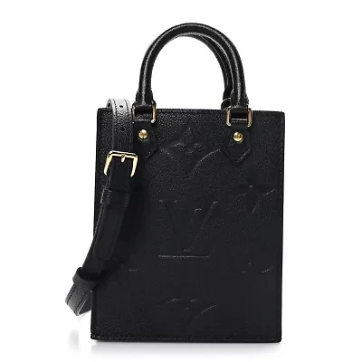 Louis Vuitton Empreinte Monogram Giant Petit Sac Plat Black -FINAL SALE NO RETURNS