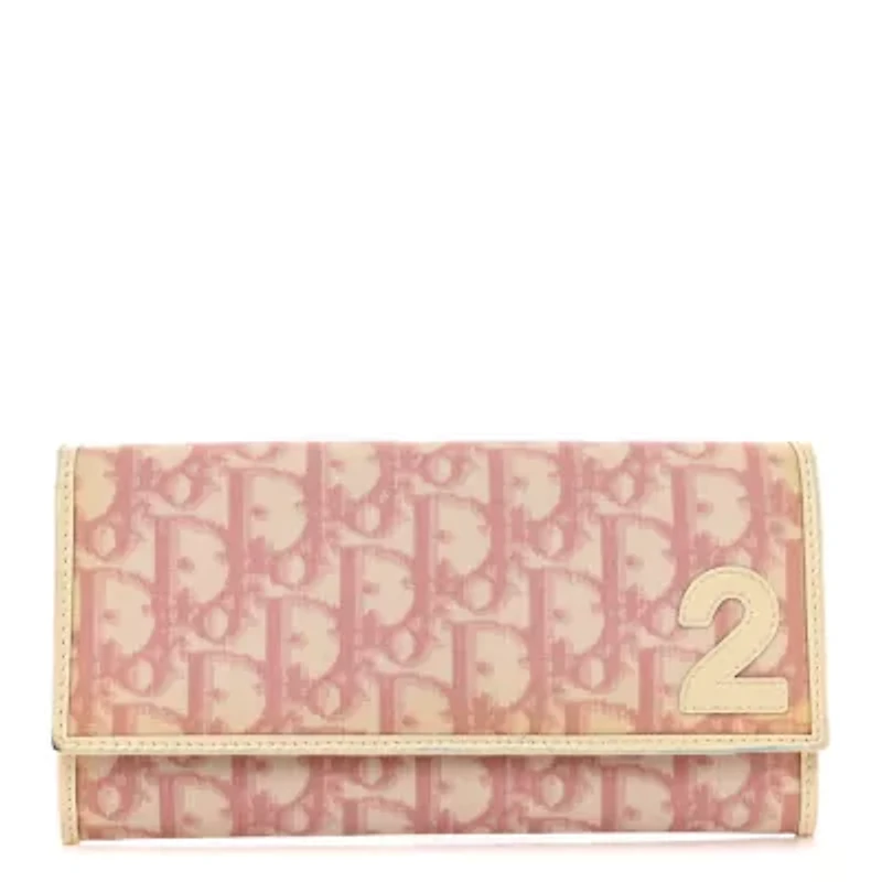 Dior Monogram Girly Flap Wallet Pink -FINAL SALE NO RETURNS