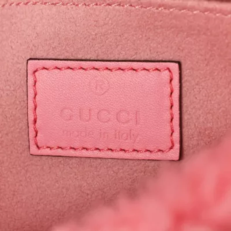 Gucci Shearling Small Jackie 1961 Shoulder Bag Lotus Pink -FINAL SALE NO RETURNS