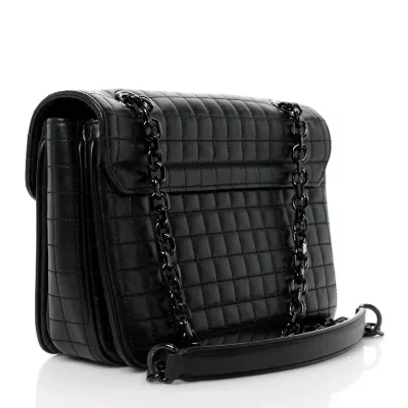 Celine Calfskin Quilted Medium C Bag Black -FINAL SALE NO RETURNS