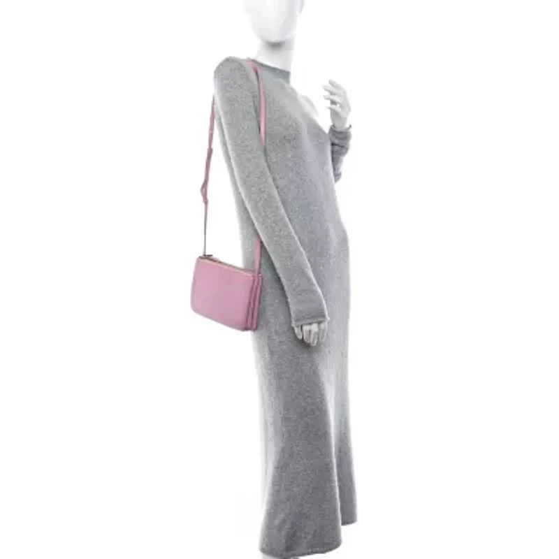 Celine Lambskin Small Trio Crossbody Bag Fuchsia -FINAL SALE NO RETURNS