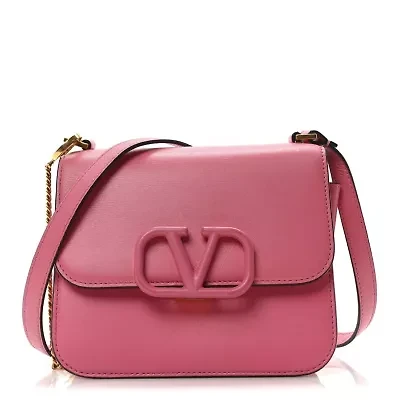 Valentino Smooth Calfskin Small VSling Shoulder Bag Pink -FINAL SALE NO RETURNS