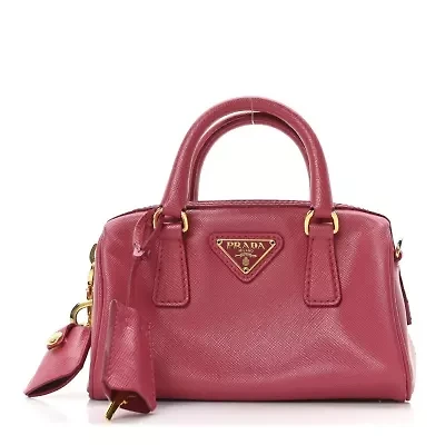 Prada Saffiano Lux Mini Convertible Bowler Tamaris -FINAL SALE NO RETURNS