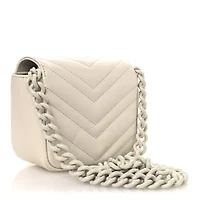 Gucci Calfskin Matelasse Monochrome GG Marmont Chain Mini Belt Bag Black -FINAL SALE NO RETURNS