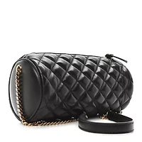Versace Nappa Quilted Medusa Shoulder Bag Black -FINAL SALE NO RETURNS