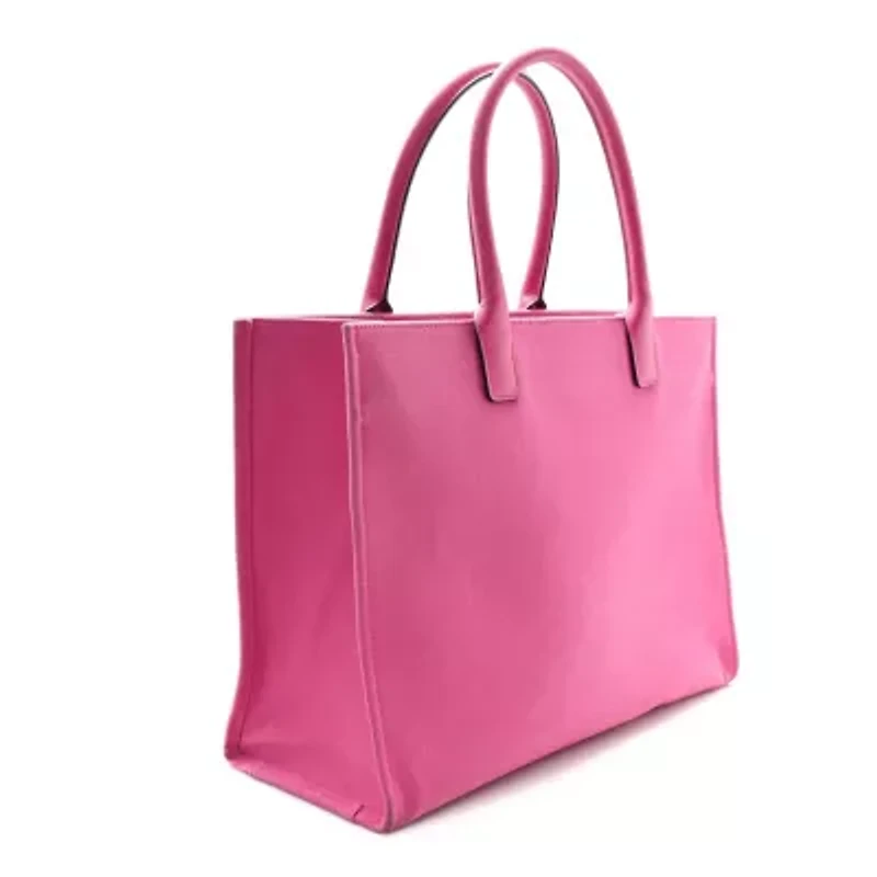 Versace Canvas Calfskin Large La Medusa Tote Bag Fuchsia -FINAL SALE NO RETURNS