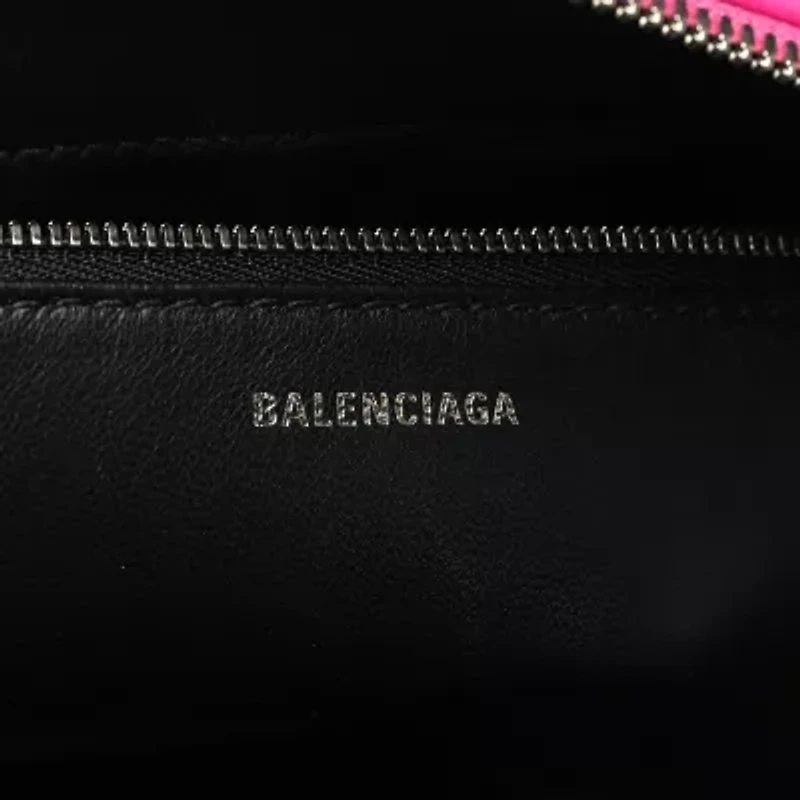 Balenciaga Shiny Day Calfskin S Triangle Duffle Pink -FINAL SALE NO RETURNS