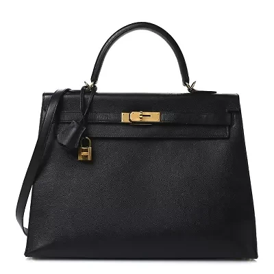 Hermes Epsom Kelly Sellier 35 Black -FINAL SALE NO RETURNS
