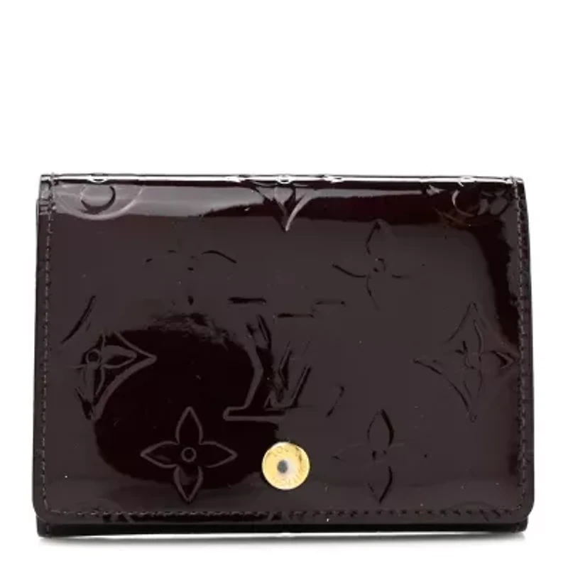 Louis Vuitton Vernis Business Card Holder Amarante -FINAL SALE NO RETURNS