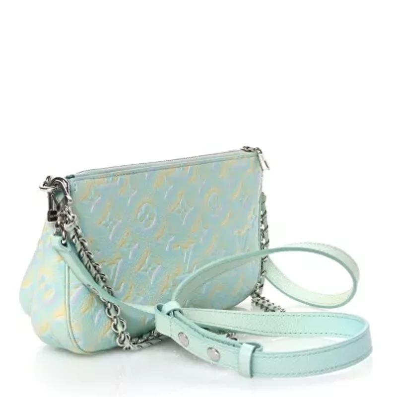 Louis Vuitton Empreinte Monogram Summer Stardust Multi Pochette Accessories Water Green -FINAL SALE NO RETURNS
