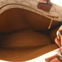 Celine Maillon Triomphe Canvas Calfskin Small Vertical Cabas Navy Tan -FINAL SALE NO RETURNS