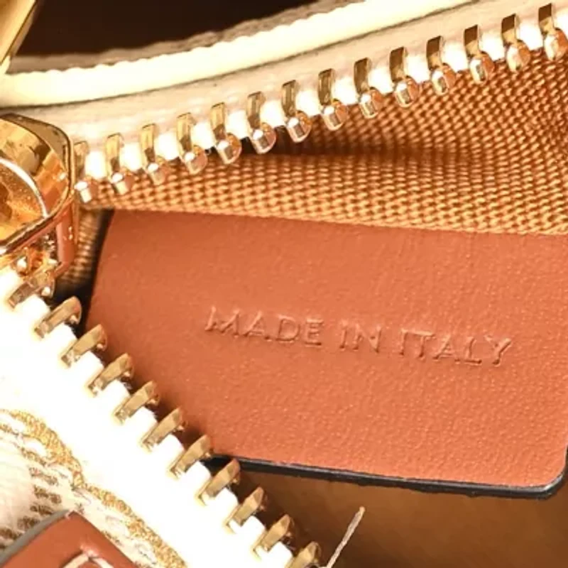 Celine Maillon Triomphe Canvas Calfskin Small Vertical Cabas Navy Tan -FINAL SALE NO RETURNS