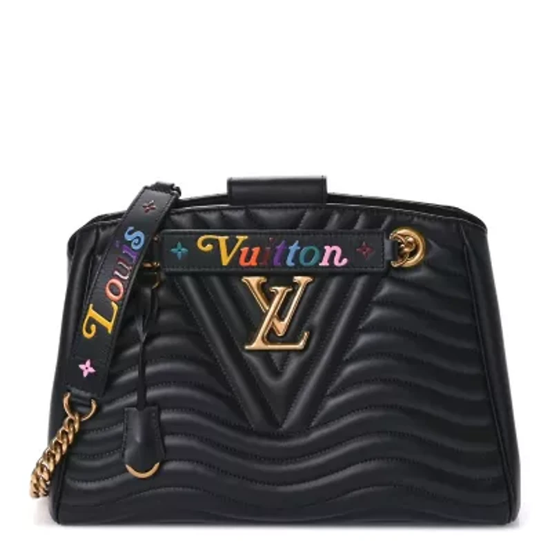 Louis Vuitton Calfskin New Wave Chain Tote Black -FINAL SALE NO RETURNS