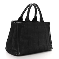 Prada Denim Small Logo Tote Black -FINAL SALE NO RETURNS