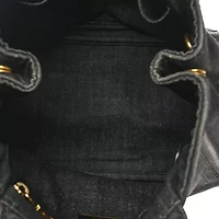 Prada Denim Small Logo Tote Black -FINAL SALE NO RETURNS