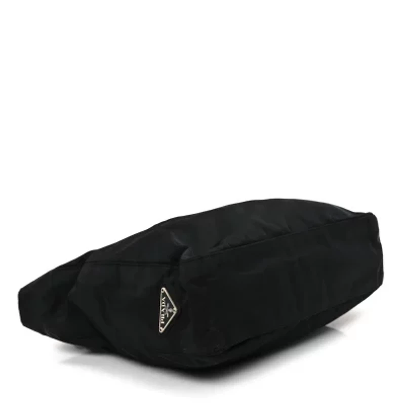 Prada Tessuto Nylon Calfskin Chain Tote Black -FINAL SALE NO RETURNS