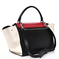 Celine Smooth Calfskin Medium Tri-Color Trapeze Poppy -FINAL SALE NO RETURNS