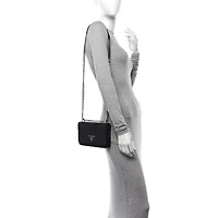 Prada Saffiano City Calfskin Flap Bag Black -FINAL SALE NO RETURNS